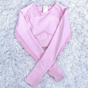Cropped Long Sleeve Workout Top
